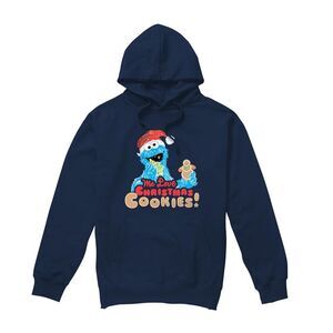 Sesame Street Unisex Adult Me Love Christmas Cookies! Cookie Monster Hoodie / Na